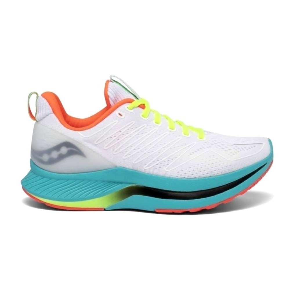Saucony® (Women's 6.5 B) Endorphin™ Shift Running Shoes in White Mutant